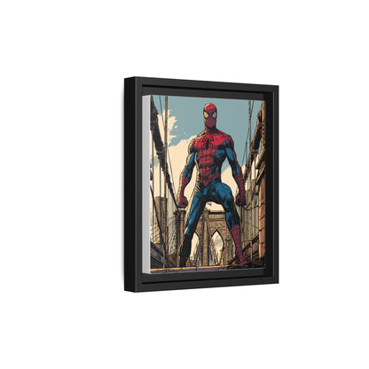 Spider-Man Comic Art Matte Framed Canvas