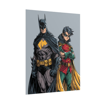 Batman & Robin Rolled Poster — Comic Book Hero Art Print