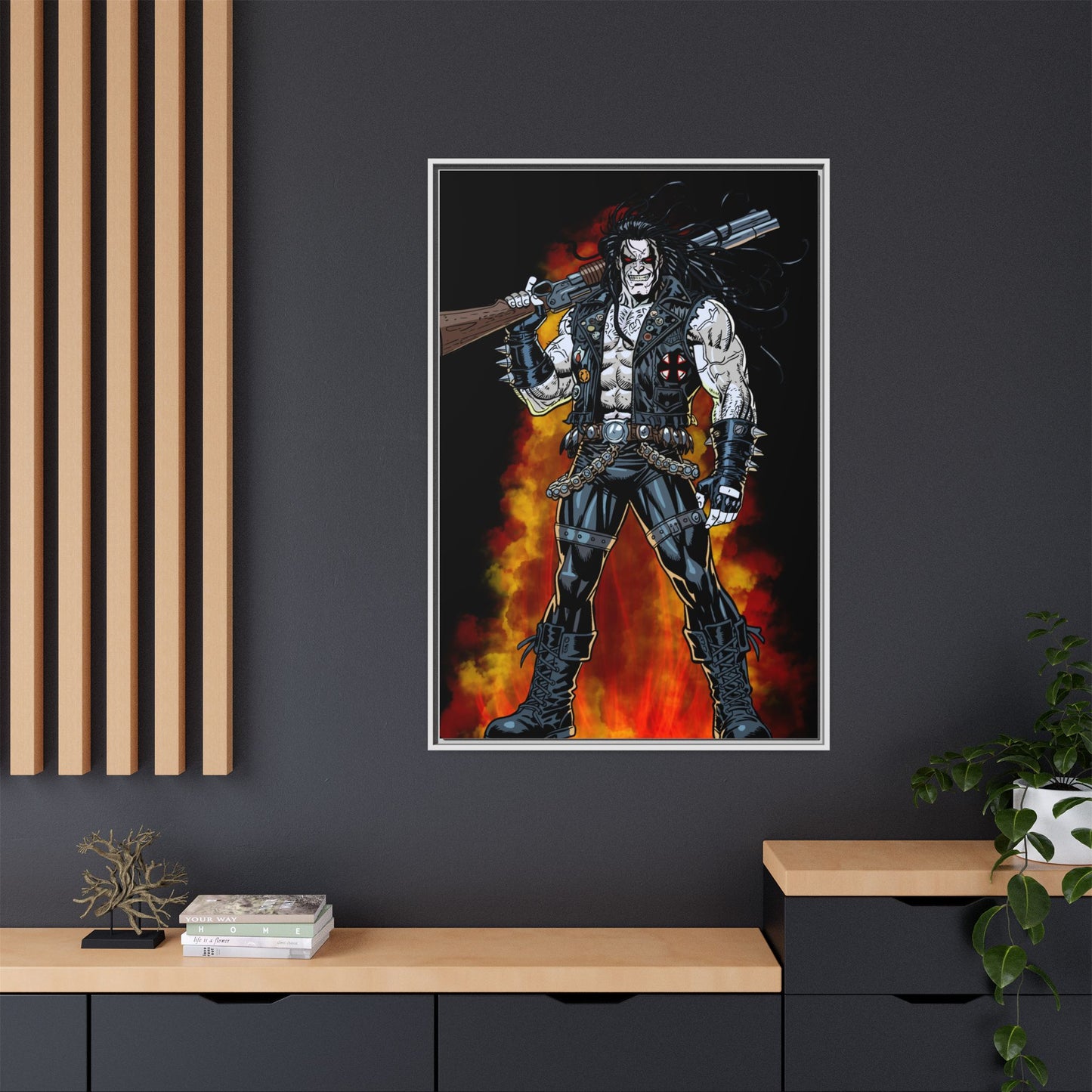 The Main Man Bounty Hunter - Framed Matte Canvas