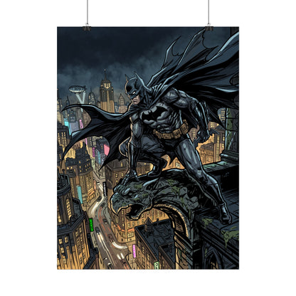 Batman City Rooftop Rolled Poster