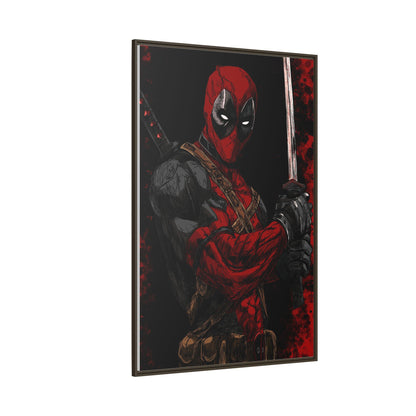The Merc #2 - Framed Canvas Wall Art — Comic Antihero Sword Portrait