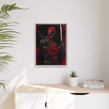 The Merc #2 - Framed Canvas Wall Art — Comic Antihero Sword Portrait