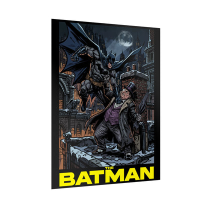 Batman vs Penguin Cinematic Rolled Poster