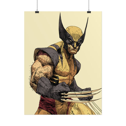 Wolverine Comic Art Poster — Rolled Superhero Wall Print