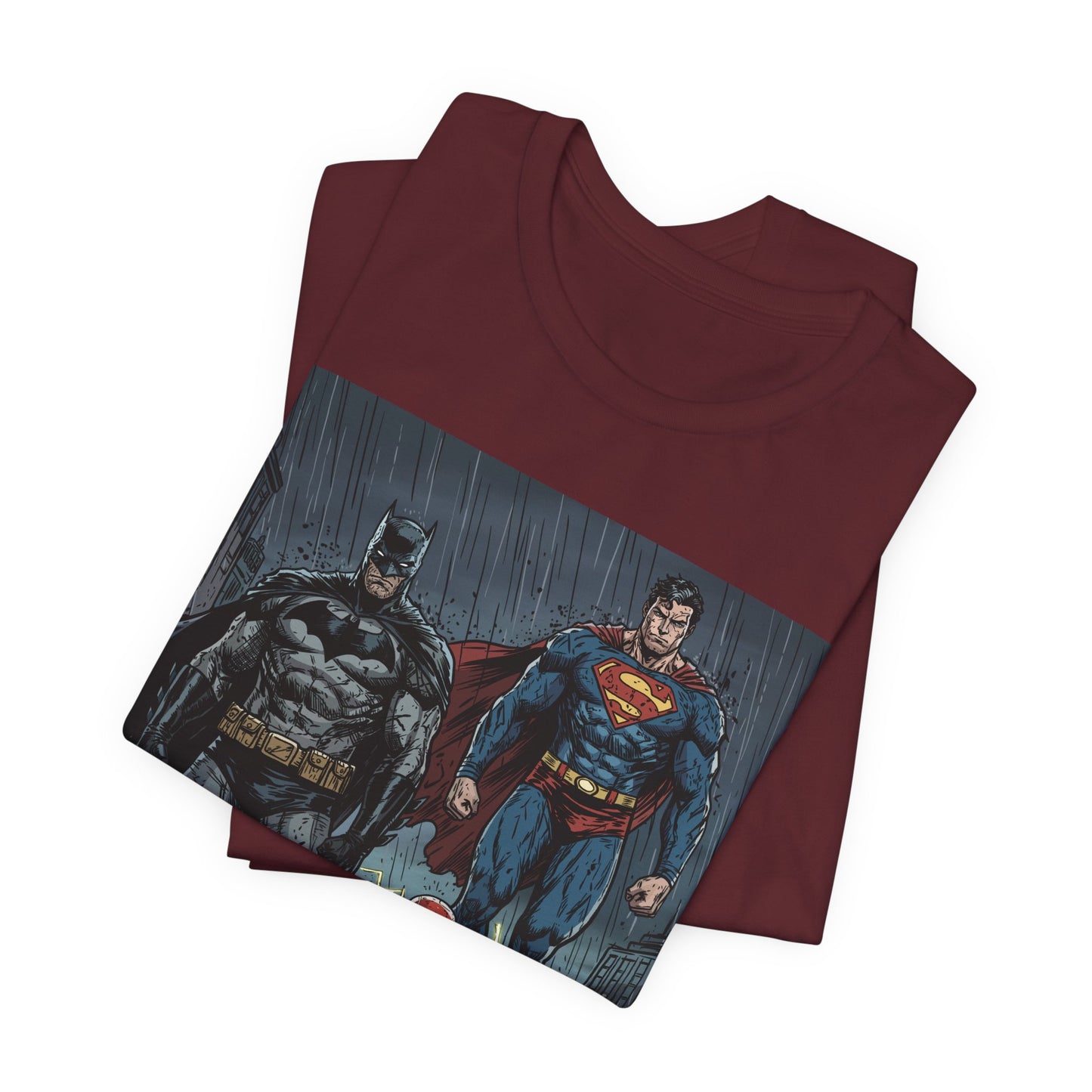 Superhero Team Graphic Tee — Batman, Superman & The Flash