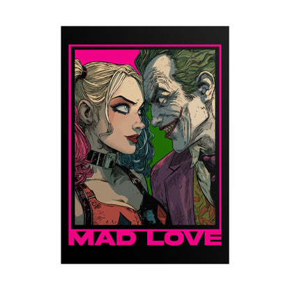 "Mad Love" Harley Quinn & Joker Comic Art Rolled Poster