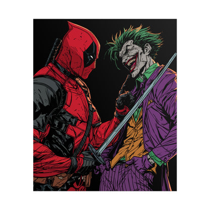 Deadpool vs Joker Comic Art Print