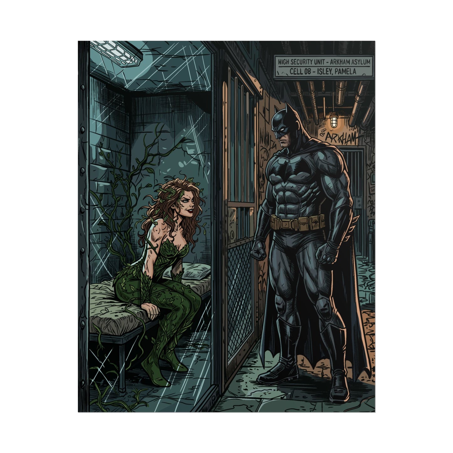 Batman & Poison Ivy Arkham Poster