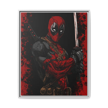 The Merc #2 - Framed Canvas Wall Art — Comic Antihero Sword Portrait