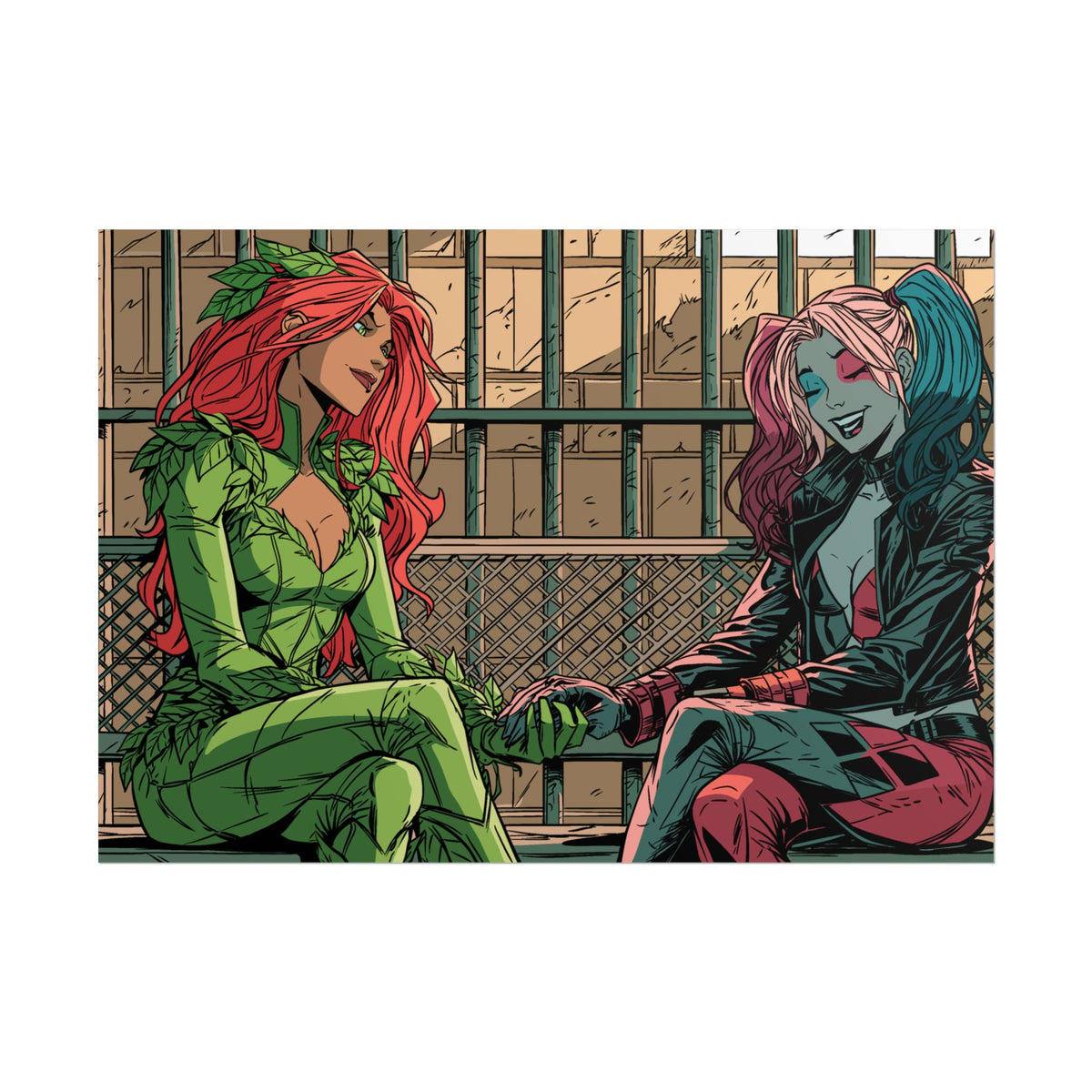 Poison Ivy & Harley Quinn - Jail Cell - Poster