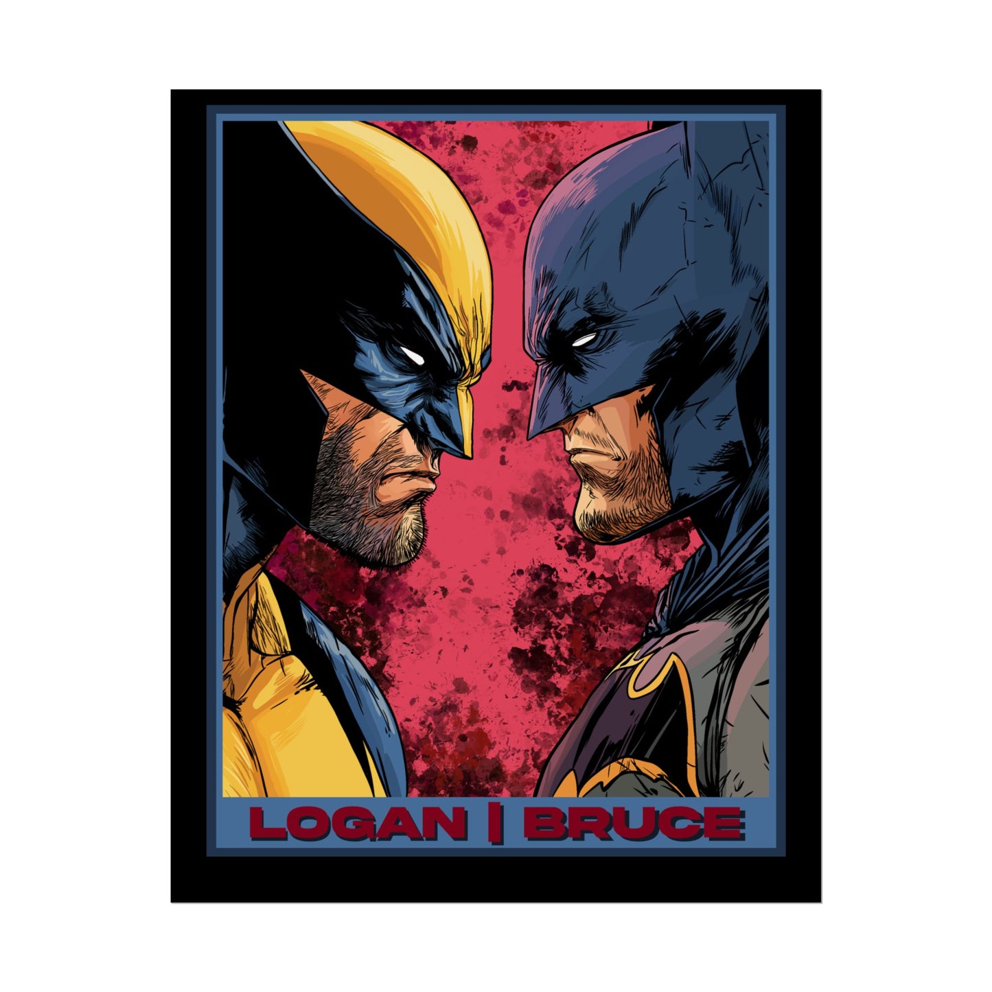 Batman and Wolverine Cinematic Rolled Poster