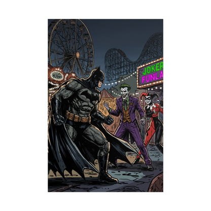 Batman vs Joker Carnival Poster – Rolled Comic Art Print
