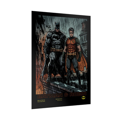 Batman & Robin Vintage Comic Poster — Rolled Art Print