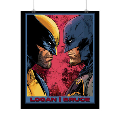 Batman and Wolverine Cinematic Rolled Poster