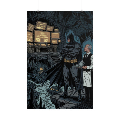 Batman Batcave Poster — Gotham Hero Art Print (Rolled)