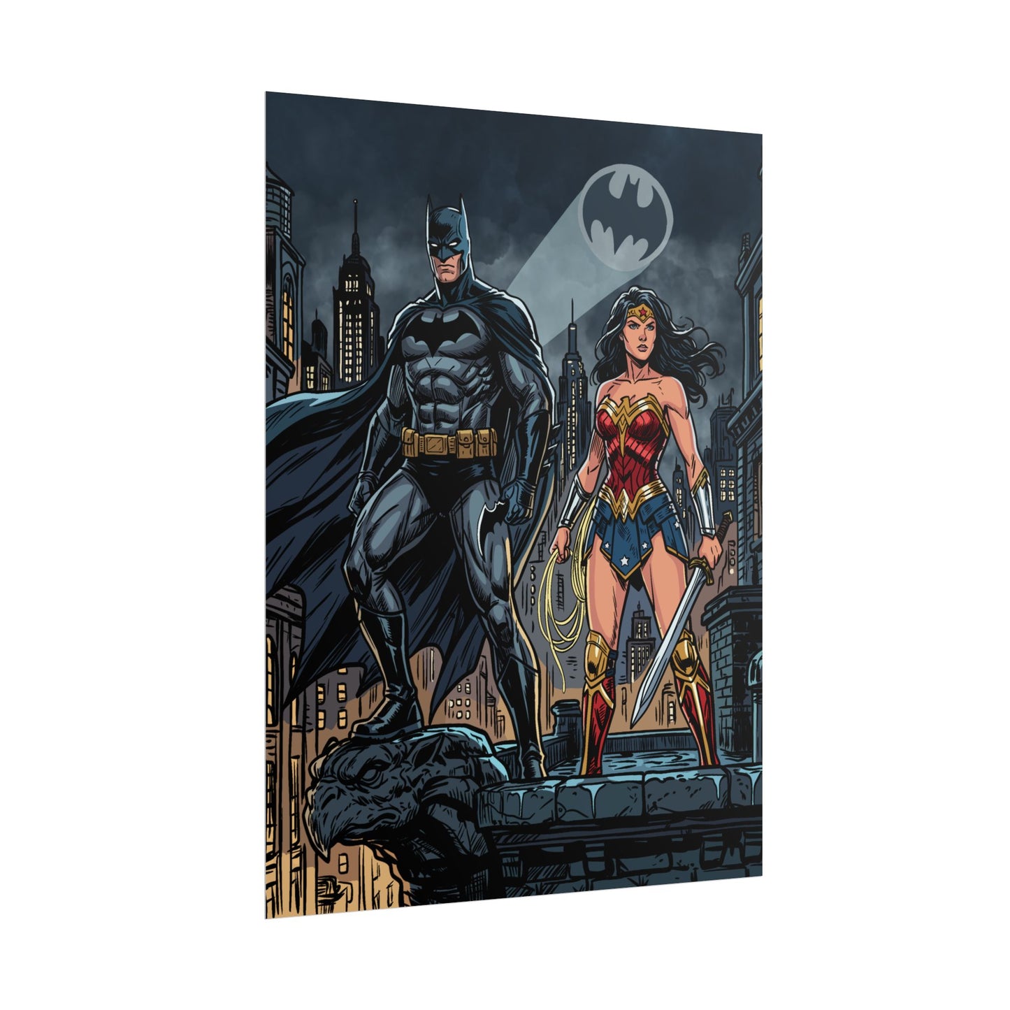 Batman & Wonder Woman City Night Poster