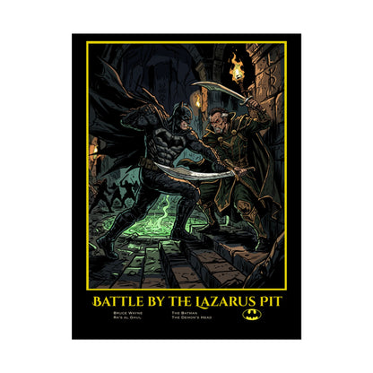 Batman "Battle by the Lazarus Pit" Poster — Rolled Collectible Art Print