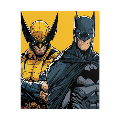 Batman & Wolverine Comic Art Rolled Poster