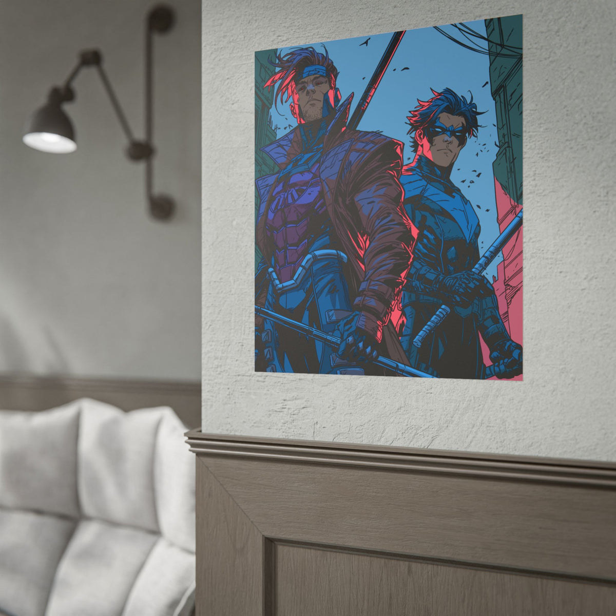 Nightwing and Gambit - Rolled Poster — Comic Art Print