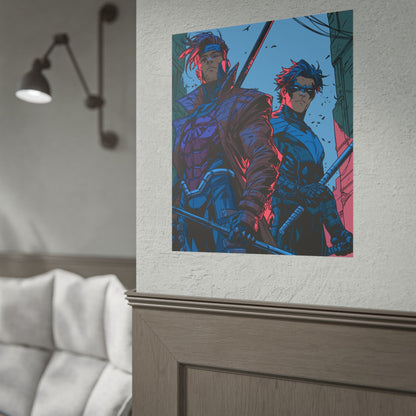 Nightwing and Gambit - Rolled Poster — Comic Art Print