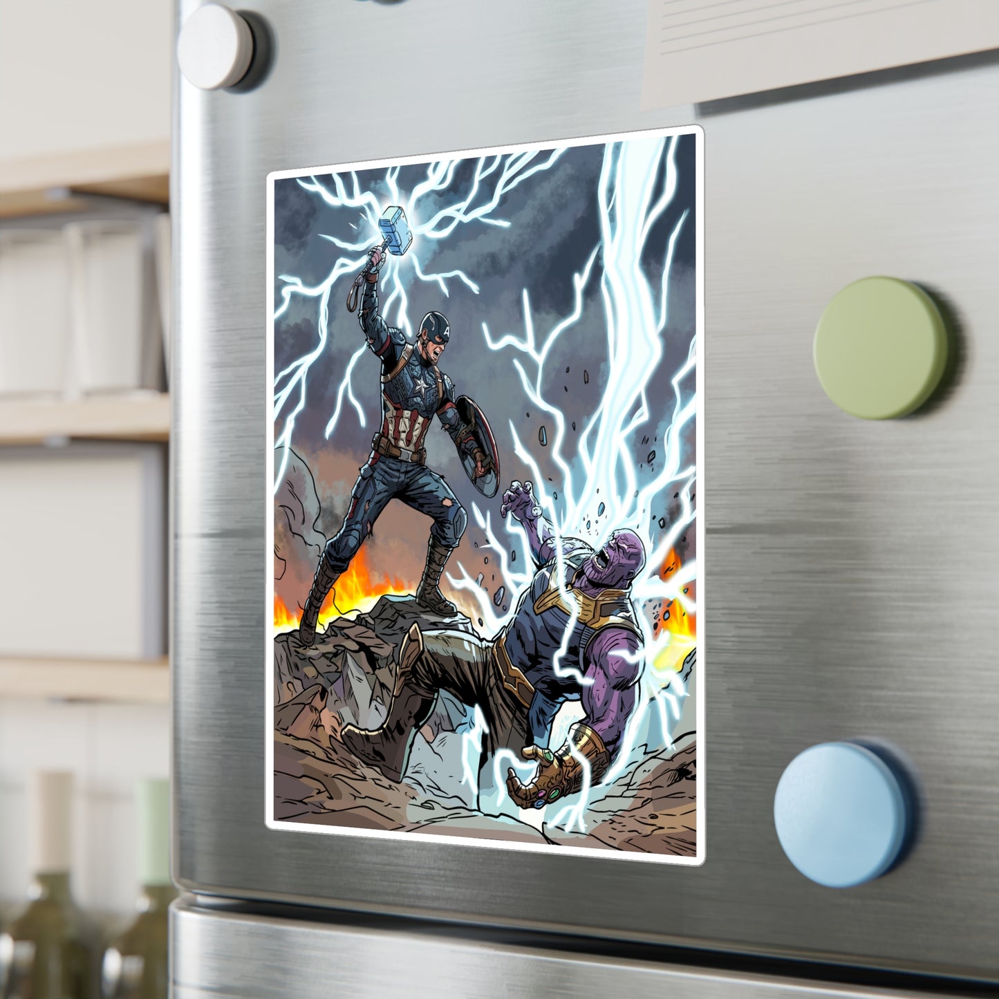 Cap & Mad Titan - Sticker