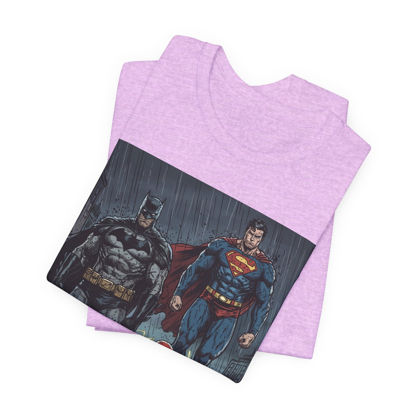Superhero Team Graphic Tee — Batman, Superman & The Flash