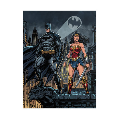 Batman & Wonder Woman City Night Poster