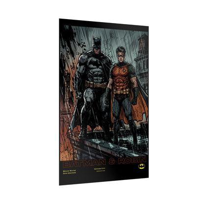 Batman & Robin Vintage Comic Poster — Rolled Art Print