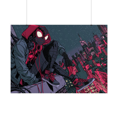 Spider-Verse Miles Morales Poster — Neon City