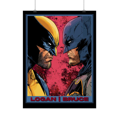 Batman and Wolverine Cinematic Rolled Poster