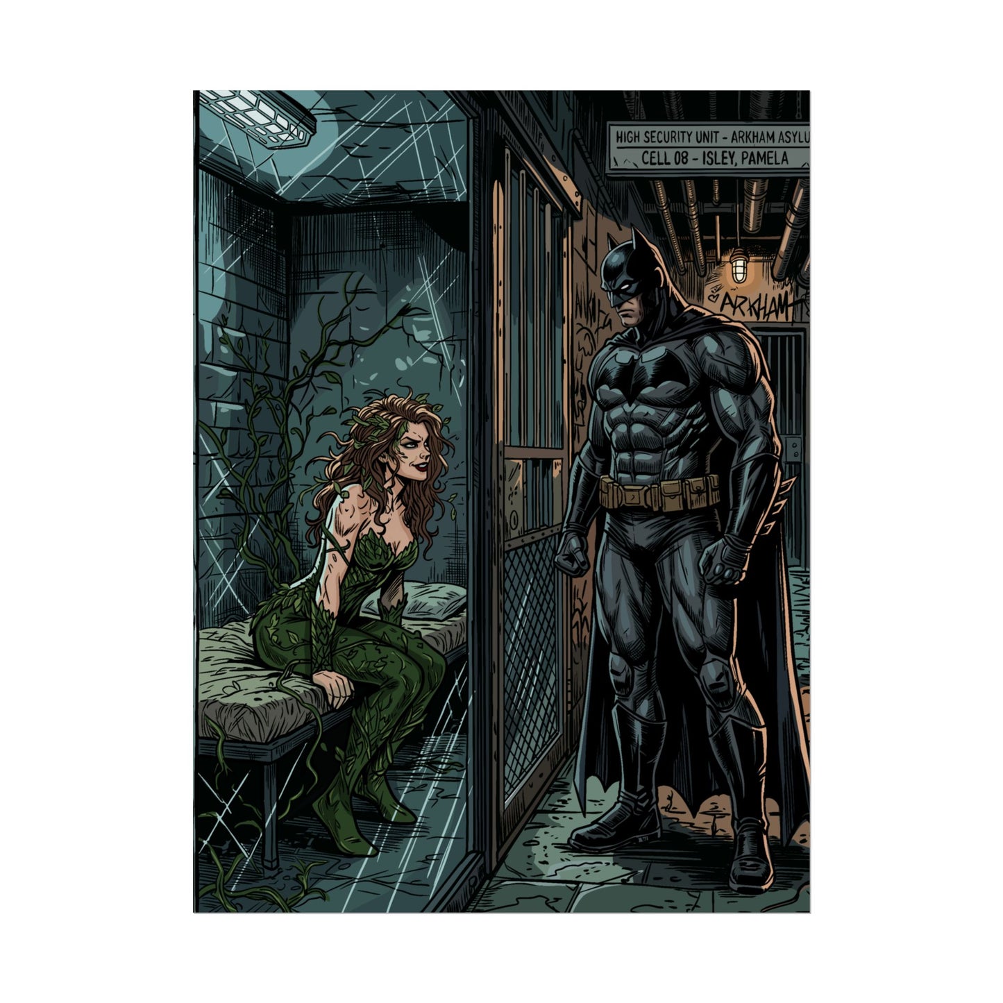 Batman & Poison Ivy Arkham Poster