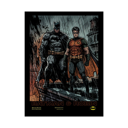 Batman & Robin Vintage Comic Poster — Rolled Art Print