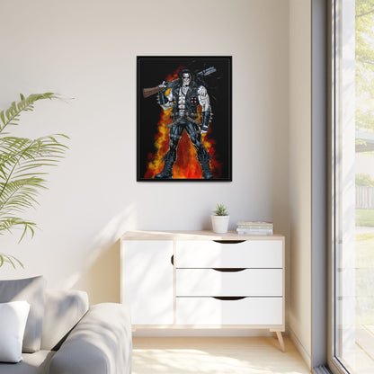 The Main Man Bounty Hunter - Framed Matte Canvas