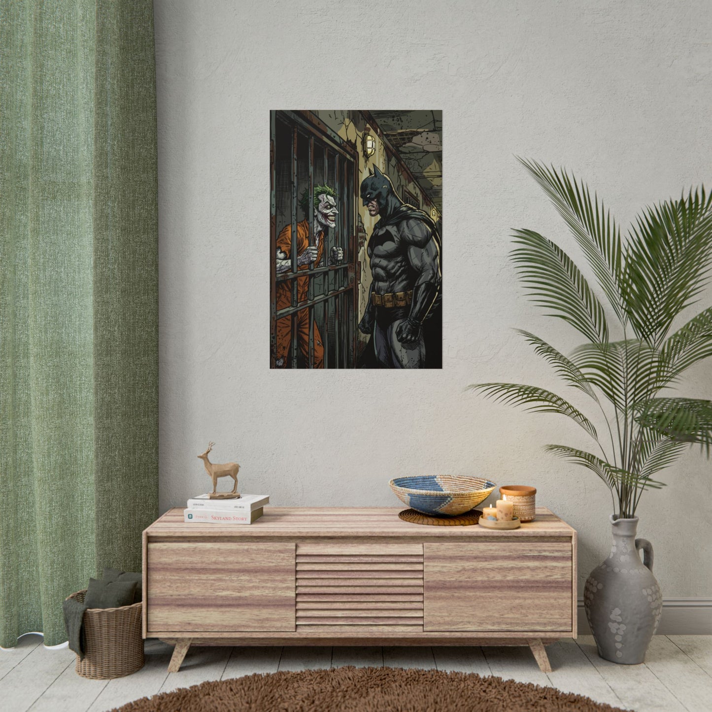 Batman vs Joker Comic Poster — Rolled Graphic Art Print