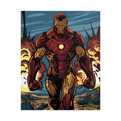 Iron Man Comic Art Poster — Rolled Superhero Wall Print