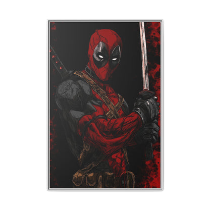 The Merc #2 - Framed Canvas Wall Art — Comic Antihero Sword Portrait