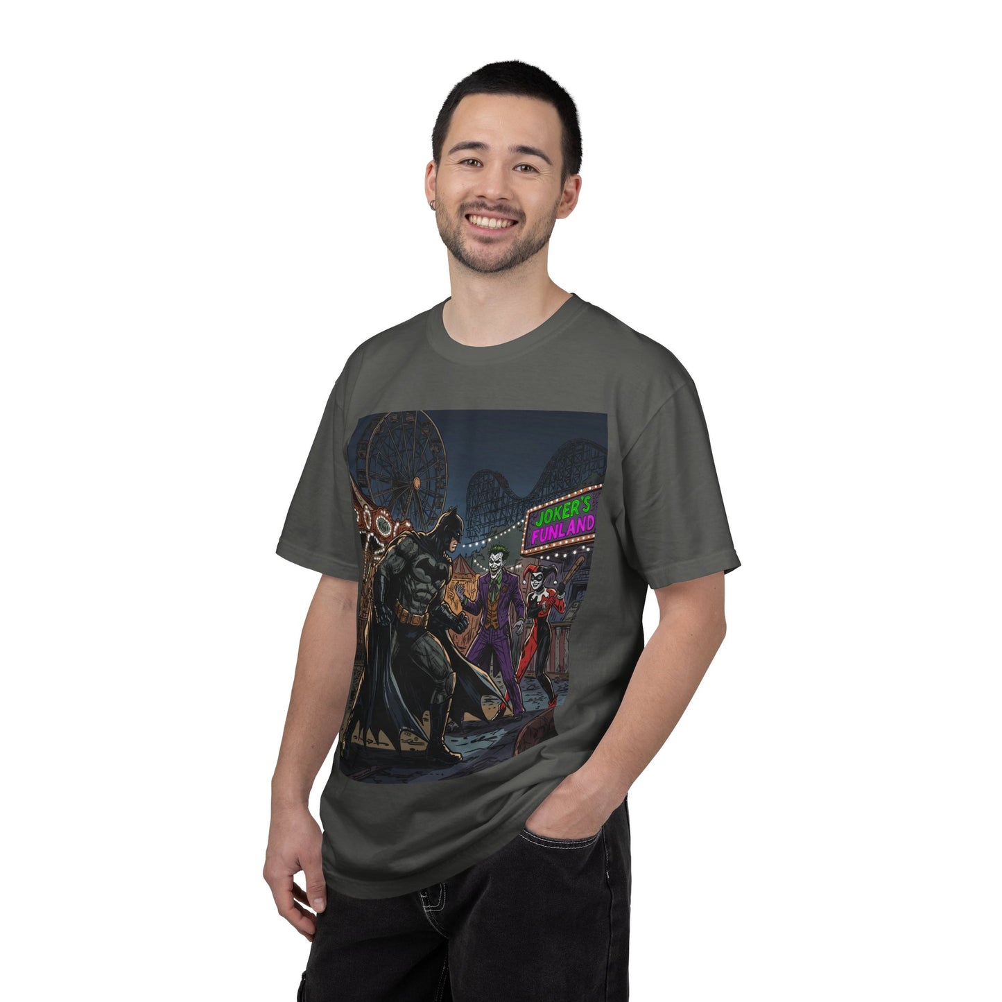 Batman vs Joker Graphic T-Shirt — Gotham Carnival Night Tee