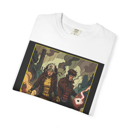 Rogue & Gambit Graphic T-Shirt — Comic Art Mutant Duo Tee
