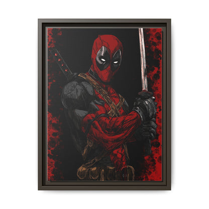 The Merc #2 - Framed Canvas Wall Art — Comic Antihero Sword Portrait