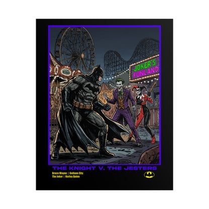 Batman vs Joker Rolled Poster — 'The Knight v. The Jesters' Comic Art Print