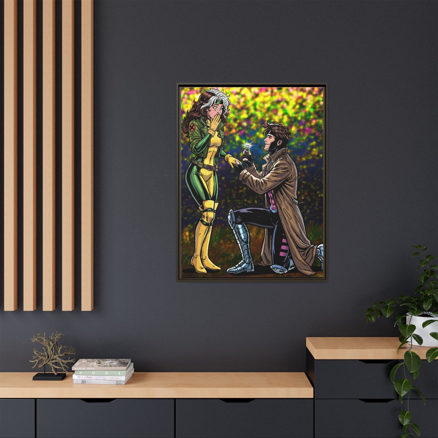 Thief and Belle # 3 - Framed Matte Canvas