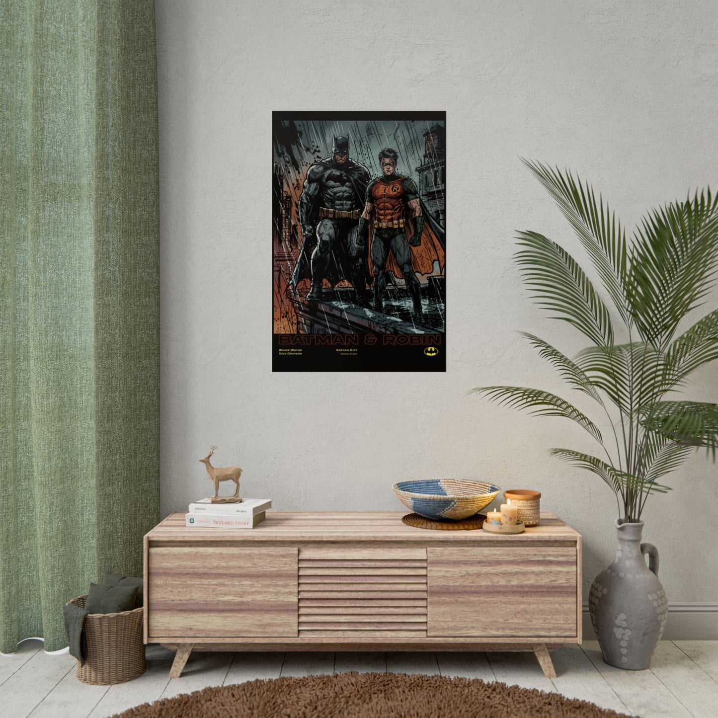 Batman & Robin Vintage Comic Poster — Rolled Art Print