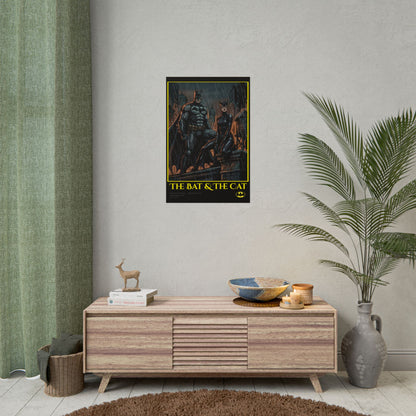 Batman & Catwoman Poster – "The Bat & The Cat" Rolled Art Print