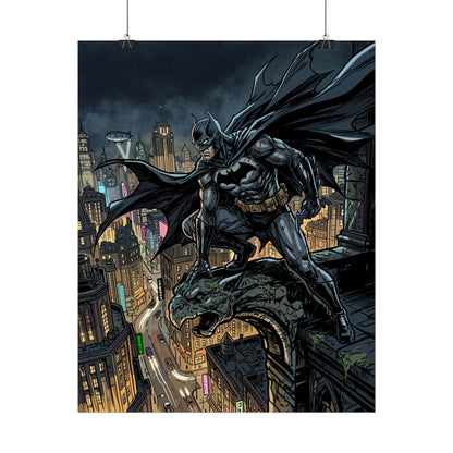 Batman City Rooftop Rolled Poster
