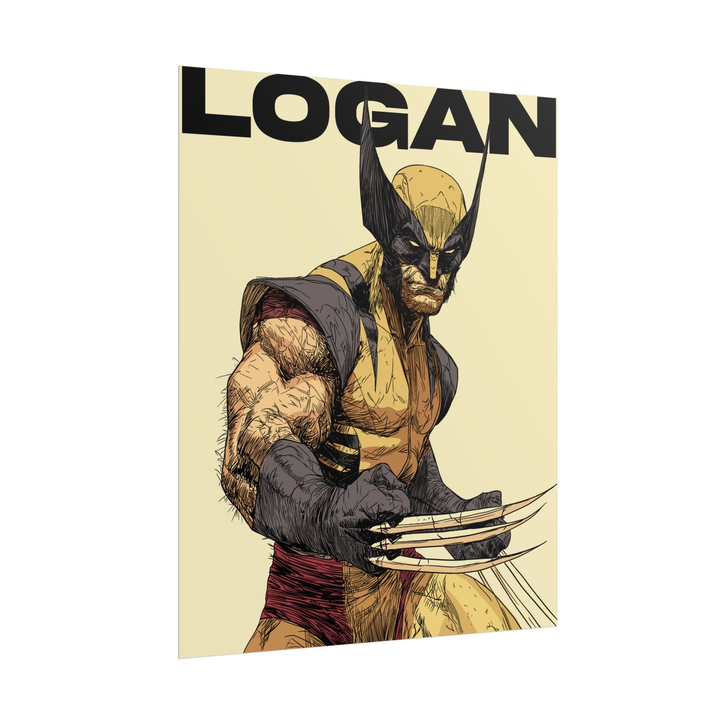 Wolverine Logan Rolled Poster — Comic Art Wall Print