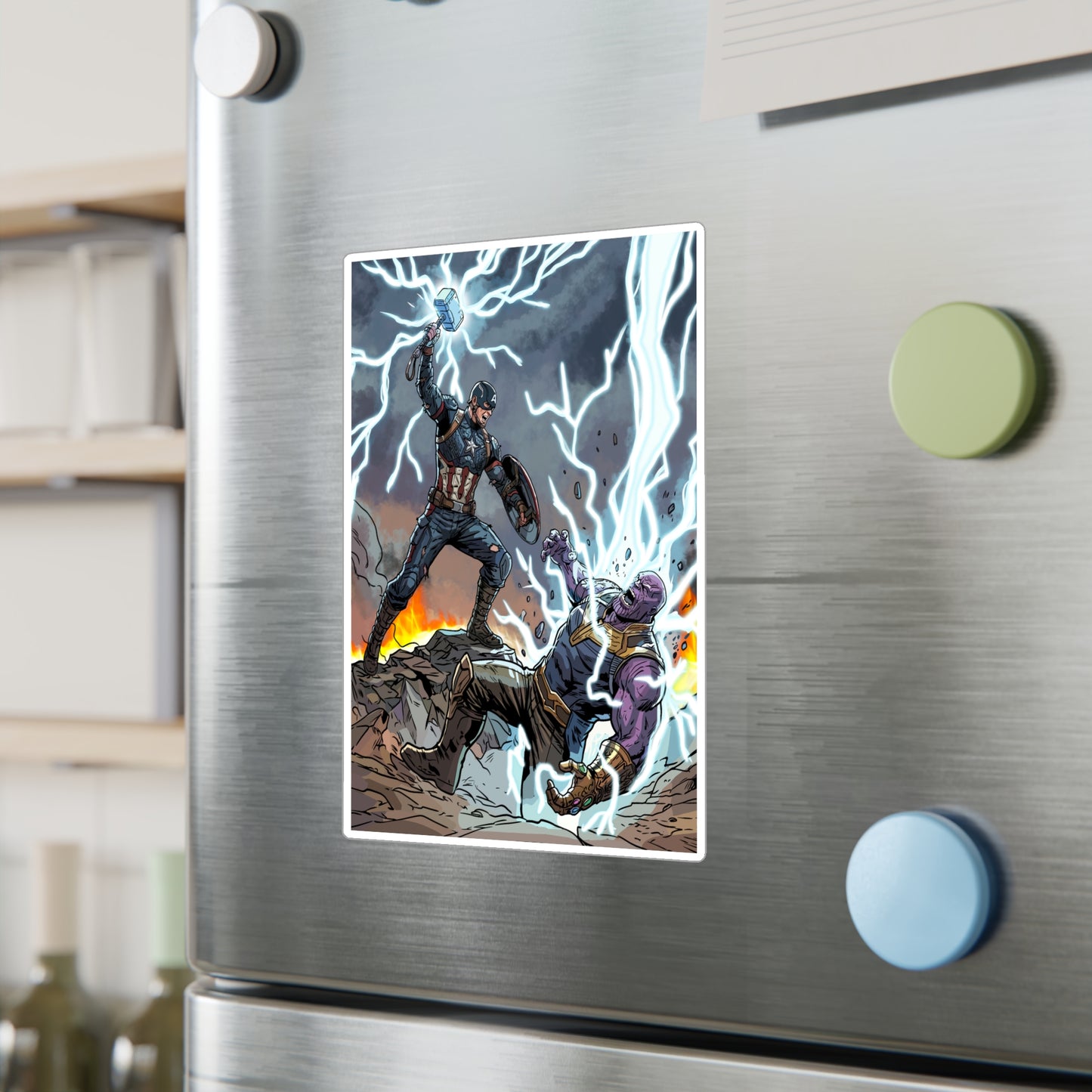 Cap & Mad Titan - Sticker