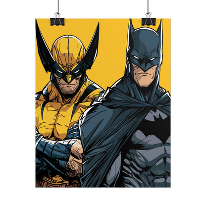 Batman & Wolverine Comic Art Rolled Poster