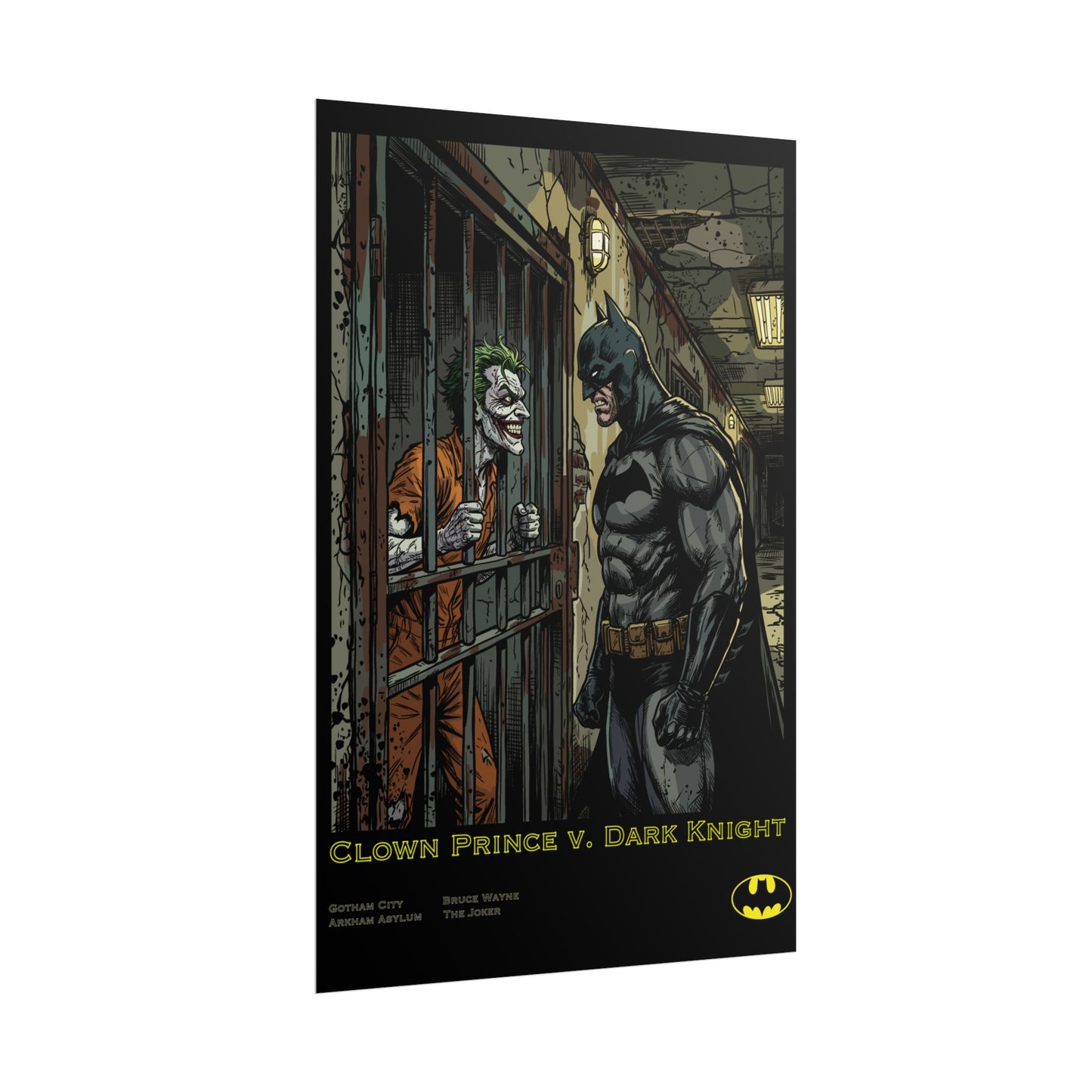 Batman vs Joker Poster – Clown Prince v. Dark Knight Rolled Art Print