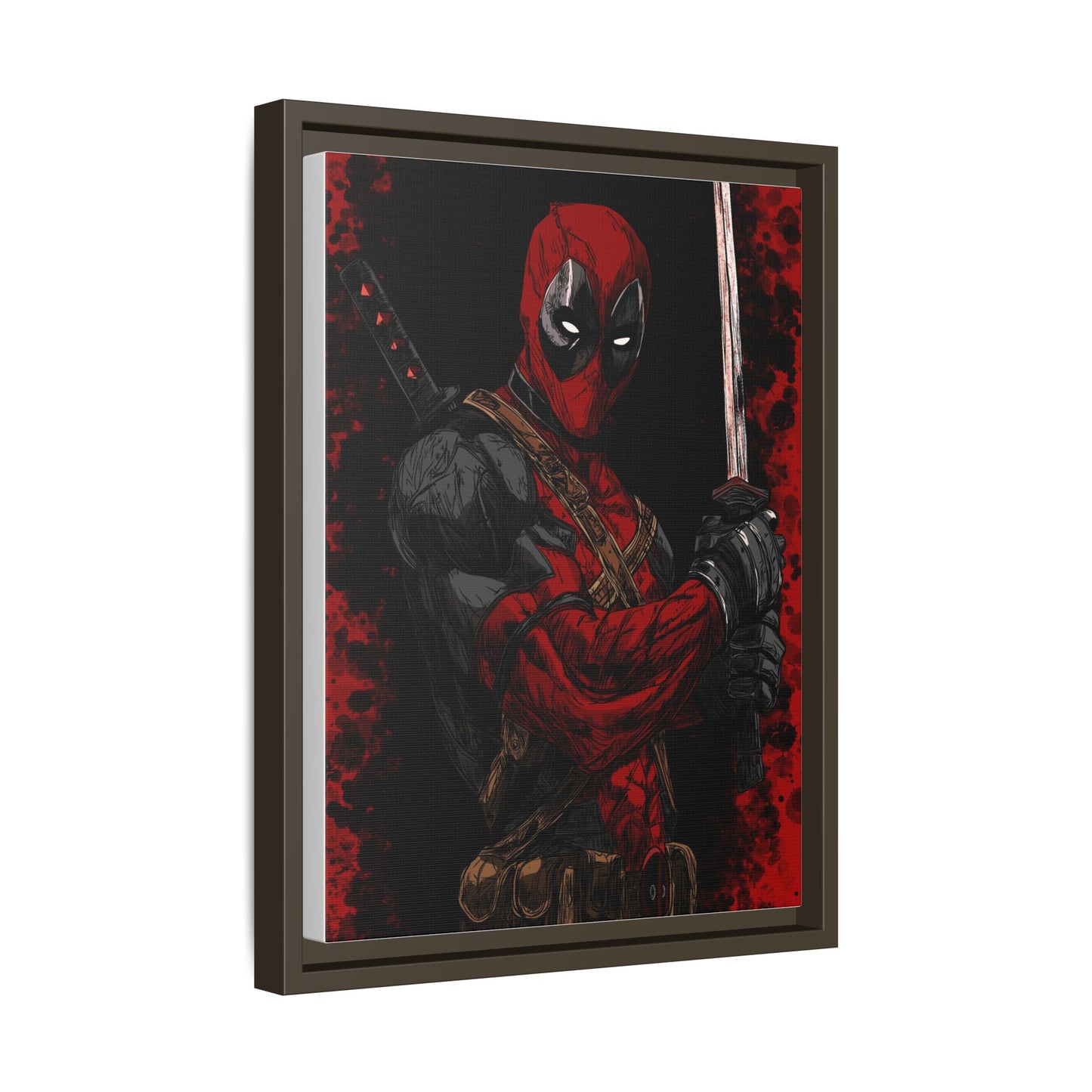 The Merc #2 - Framed Canvas Wall Art — Comic Antihero Sword Portrait