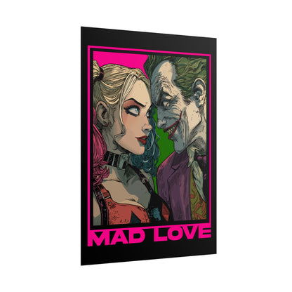 "Mad Love" Harley Quinn & Joker Comic Art Rolled Poster